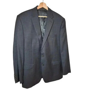 Lauren Ralph Lauren Blazer Mens 44L Blue Plaid Sport Coat Jacket EUC